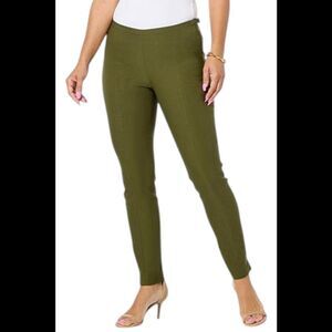 Jaclyn Smith Women's Stretch Side Entry Slim Pull On Pant Olive Night - Regular